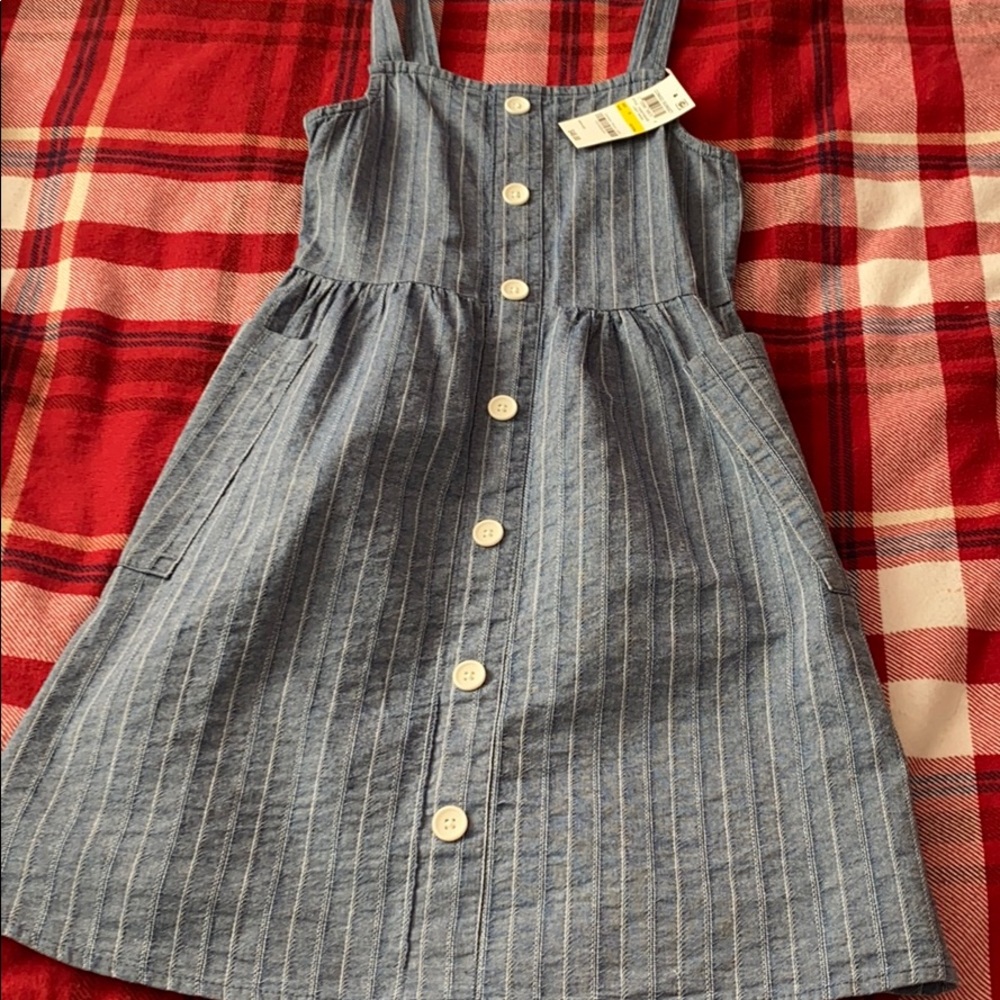 Kids Blue buttoned dress